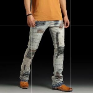 MEN’S WAIMEA STACKED FIT BLEACH WASH JEANS M8134D waimea Sz 30/30